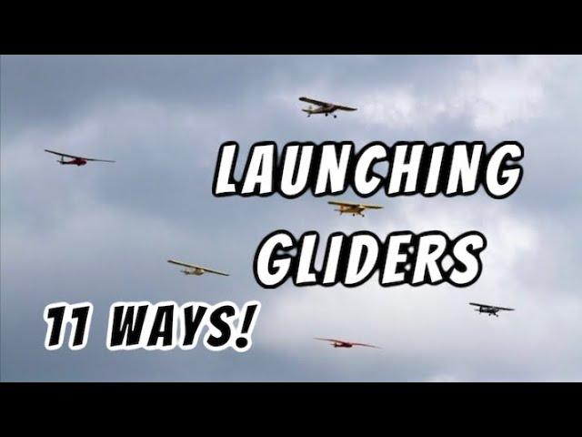 11 Ways to Launch a Glider | Aero Tow | Winch | Jet | Sailplane | How Do Gliders Takeoff