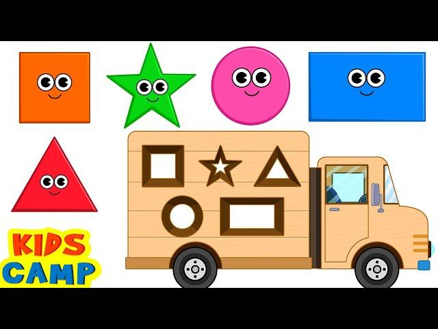 Best Learning Videos for Toddlers | Learn Shapes for Children with Fun Play Wooden Toy Truck