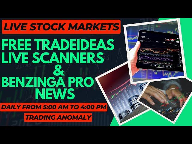 FREE LIVE TRADEIDEAS Scanner Live & BENZINGA Pro News, Min DELAY & Real-Time Trading & Education