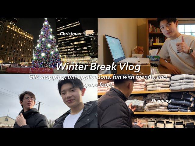 HS Winter Break Vlog: gift shopping with friends, uni applications, and food!