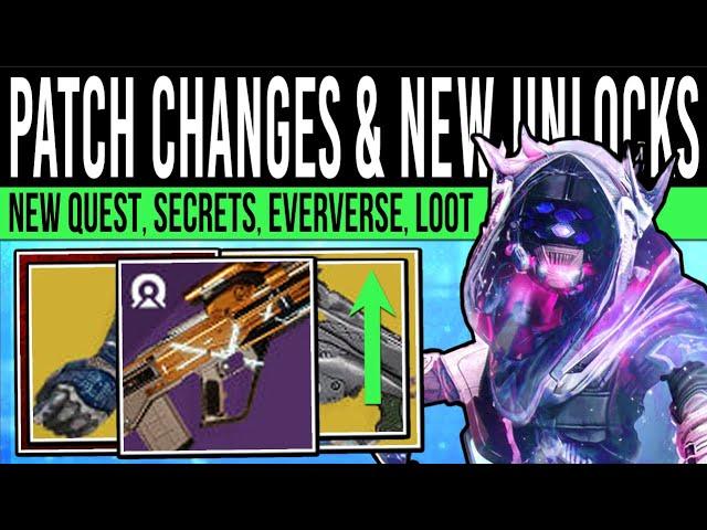 Destiny 2: NEW PATCH CHANGES & QUESTS UNLOCKED! Eververse UPDATE, Act 2 Loot, Vendors (July 16)