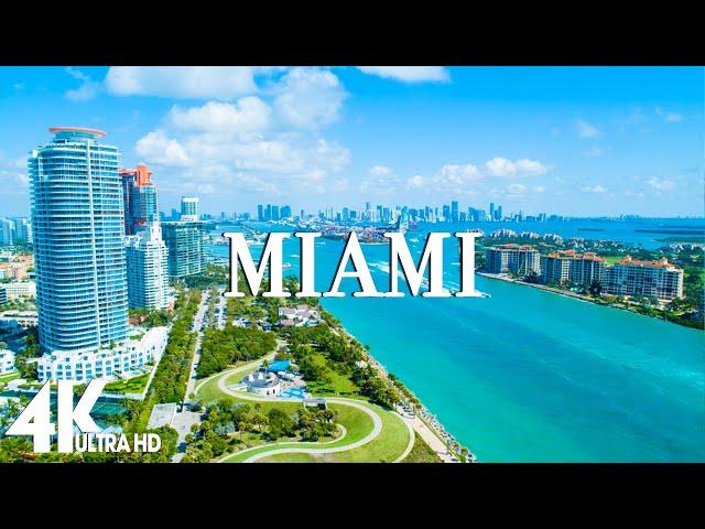 MIAMI, Florida 4K - Relaxing Music Along With Beautiful Nature Videos (4K Video Ultra HD)