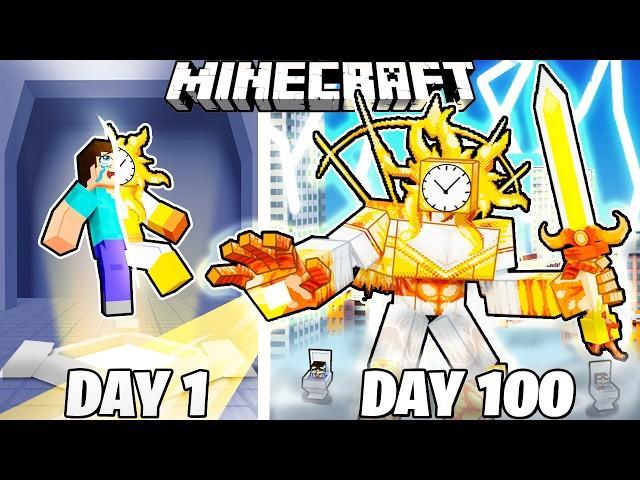 I Survived 100 Days as the SUN TITAN in Minecraft!