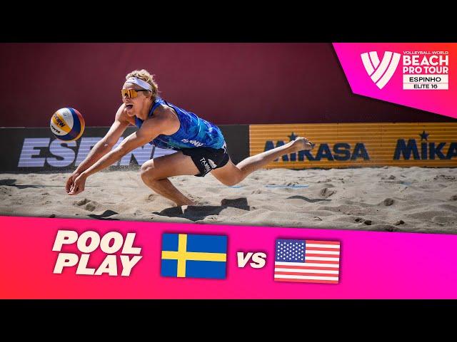 Åhman/Hellvig vs. Partain/Benesh - Pool Play Highlights | Espinho 2024 #BeachProTour