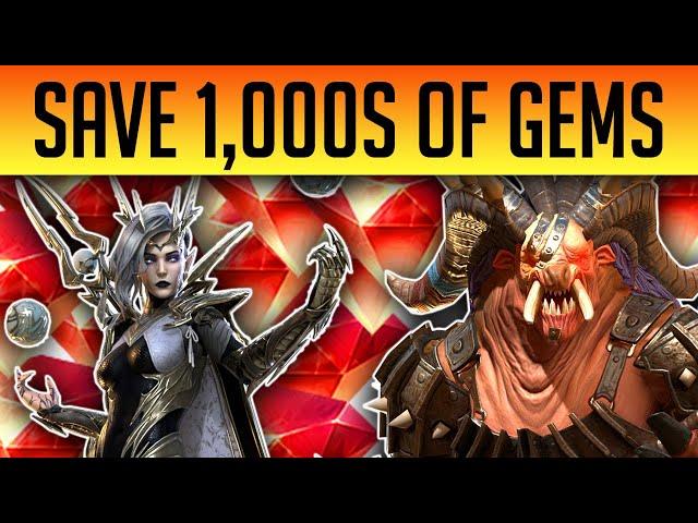 HOW TO SAVE 1,000s OF GEMS WHILST GAINING EXPERIENCE FARMING MINO! FTP 2022 | Raid: Shadow Legends