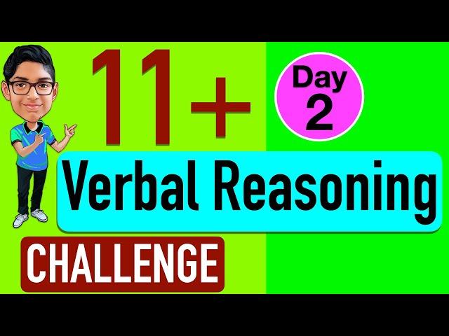 11 plus Verbal Reasoning Challenge | Day 2 | If you think you are good at VR | #shorts #Lessonade