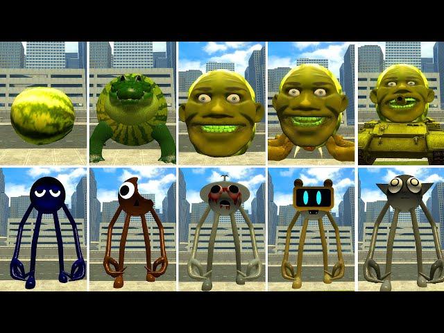 I FOUND ROBLOX SMILEY'S FAMILY VS ALL EVOLVED LIN GANG MELON FAMILY IN GARRY'S MOD!