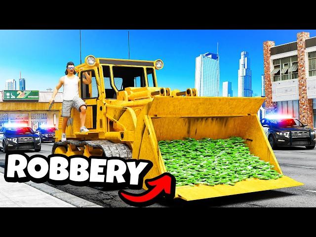 BULLDOZER Escapes Cops in GTA 5 RP