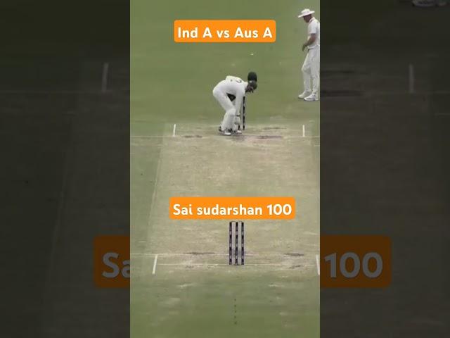 IndA vs Aus A unofficial Test Sai sudarshan century ️ #cricket #testcaptain #testcaptaincy