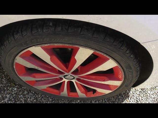 Alloy Tyre Rim Damage Caused by Unfixed Potholes in Hospital Car Park