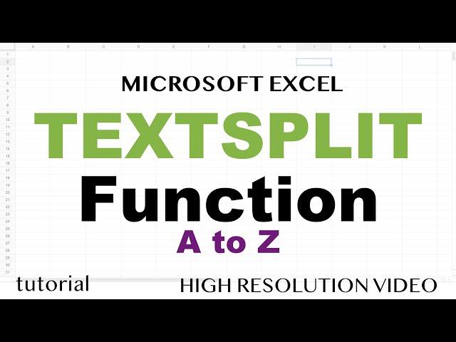 Excel TEXTSPLIT Function - Split Names, Get First, Last Word, Split by Character