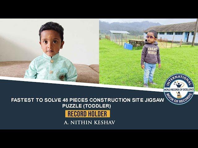 FASTEST TO SOLVE 48 PIECES CONSTRUCTION SITE JIGSAW PUZZLE (TODDLER)