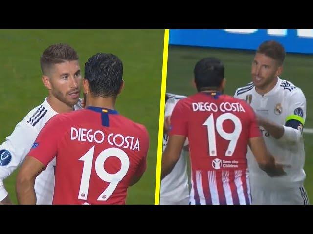 Sergio Ramos vs Diego Costa - All Fights & Crazy Moments HD