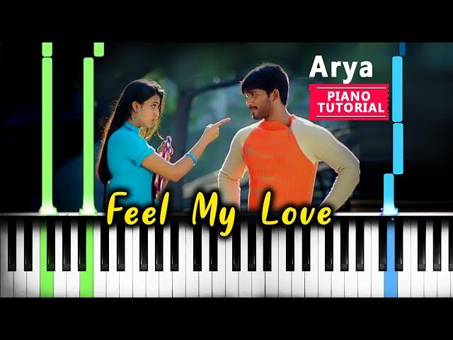 Arya - Feel My Love Piano Tutorial | Feel My Love Instrumental Cover | Arya |   Kutty |