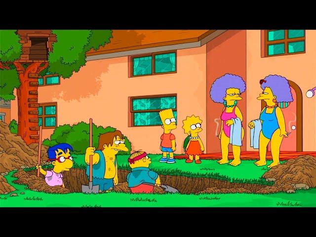 Bart construlle su piscina en el patio Los simpsons capitulos completos en español latino