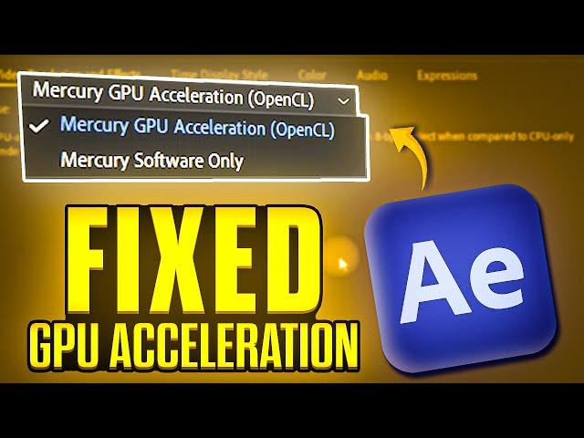 How To Fix AFTER EFFECTS Not Using GPU TO RENDER | Fix After Effects GPU Acceleration Greyed Out