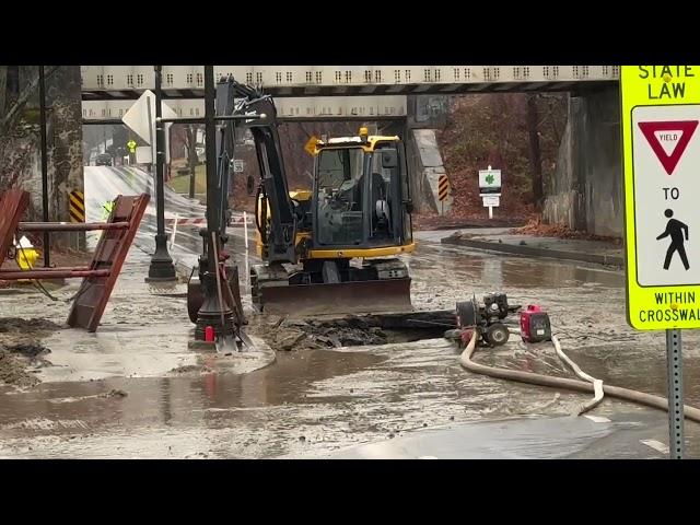 Water Main Break on Chestnut Street