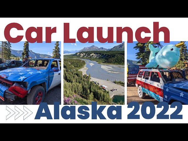 CAR LAUNCH July 4th 2022 | DRIVING CARS OFF CLIFFS | Glacier View, ALASKA