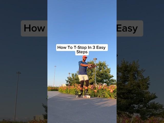 Easiest Way To Stop On Rollerblades  #rollerblading #tips #shorts