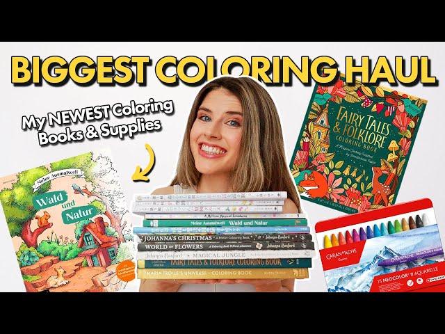 My BIGGEST COLORING HAUL EVER! // Highly Anticipated Coloring Books & Supplies