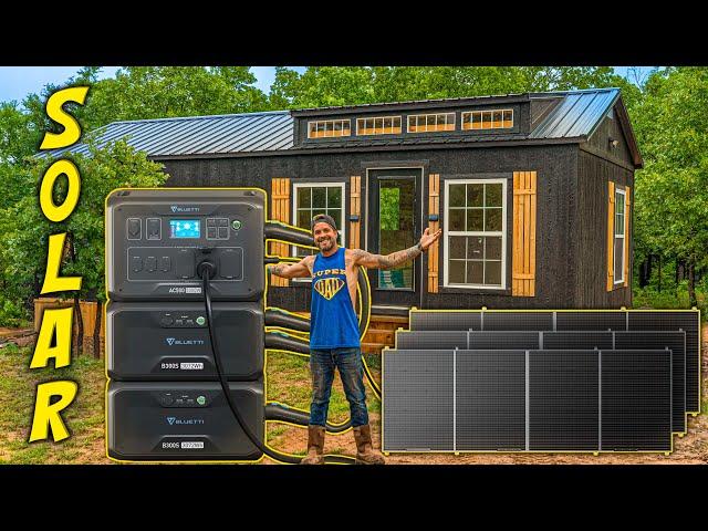 Easiest FULL SOLAR for TINY HOUSE / Shed To House / Off Grid Power / BLUETTI AC500 + B300S Review