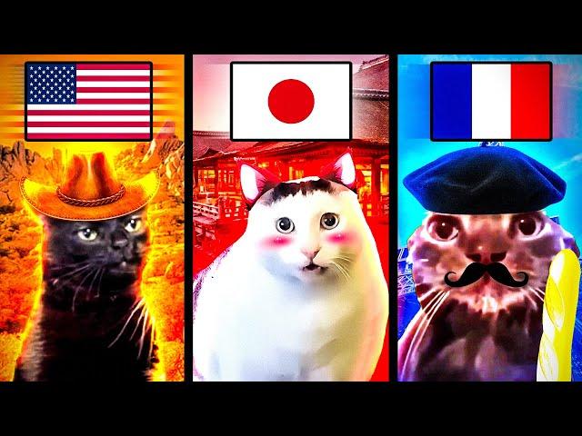 Meme Cats: Different Countries