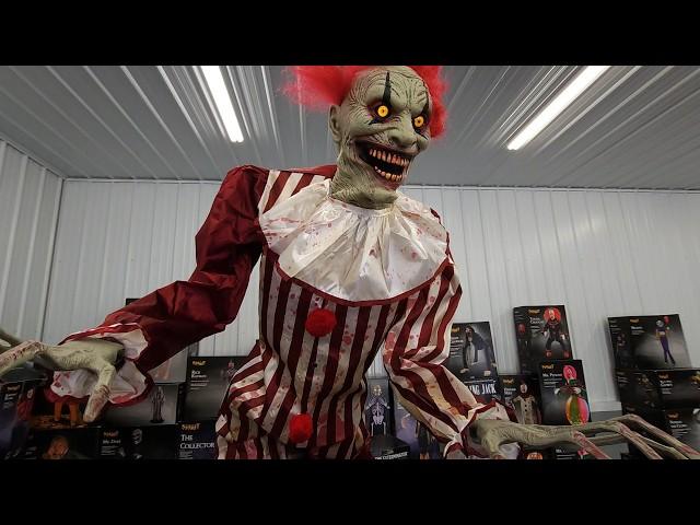 UNBOXING CREEPY TOWERING CLOWN SPIRIT HALLOWEEN 2024 ANIMATRONIC SETUP