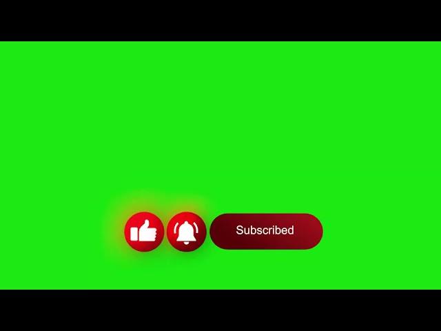 Red Subscribe button green screen copyright free