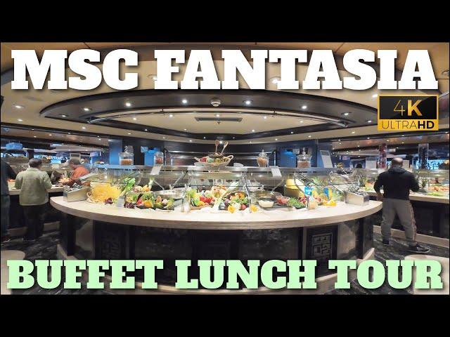 MSC FANTASIA BUFFET LUNCH TOUR - ZANZIBAR RESTAURANT - 4K