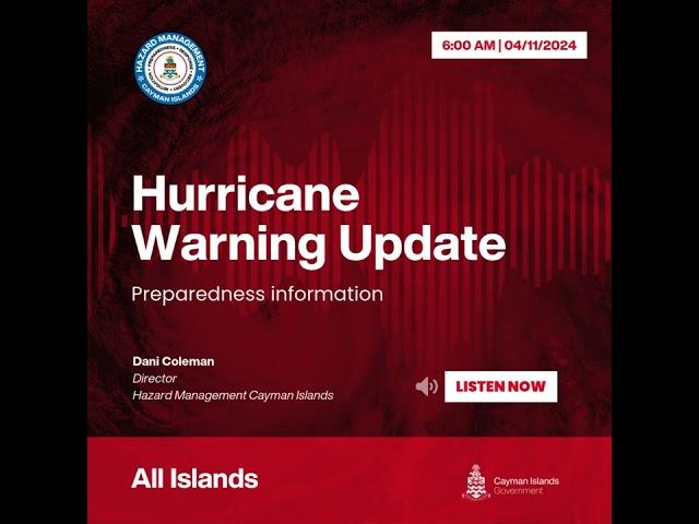 4 November - Hurricane Warning Update from HMCI