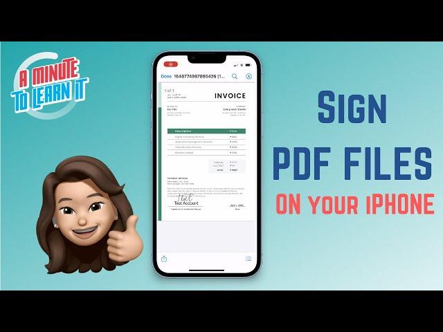 Sign PDF Files on your iPhone | EveryJuan Studio