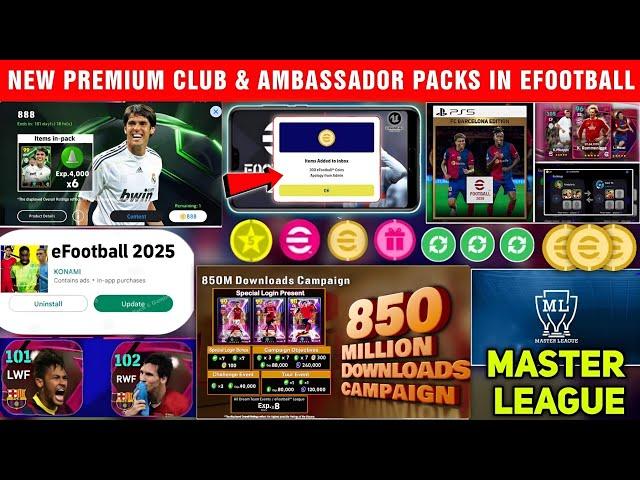 eFootball™ 2025 New Update is Here  Master League Leaked News, Official Release Date, Free Coins