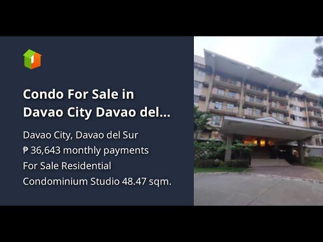 Condo For Sale in Davao City Davao del Sur