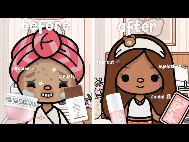 aesthetic preppy glow up in *24 hours ‍️* | *with voices* | toca life world roleplay