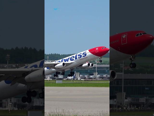 Edelweiss A340: Take-Off from Zurich to Las Vegas!