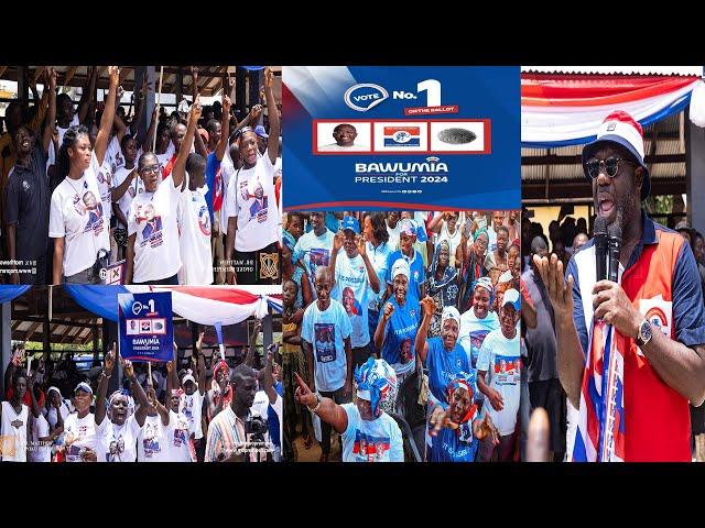 Obuasi Ay3 Butubutu As Market Traders Halt Business To Welcome NAPO & NPP Campaign With  Happiness..