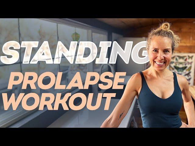 Prolapse-Safe Standing Countertop Workout  20-Min Total Body Fitness for Pelvic Health