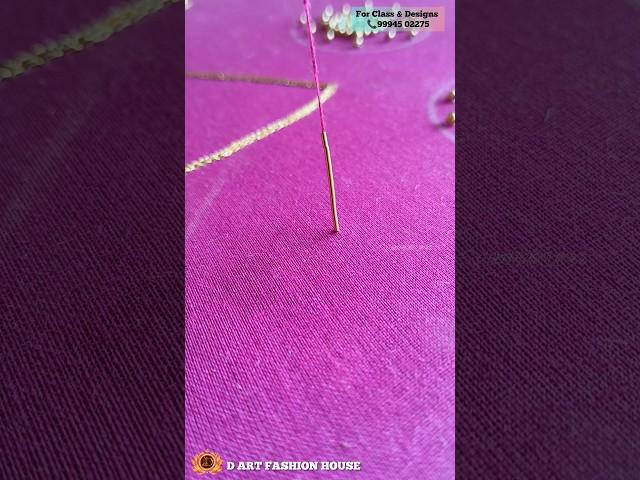 Aari Zardosi work tutorial #trending #shors #knot #zardosi