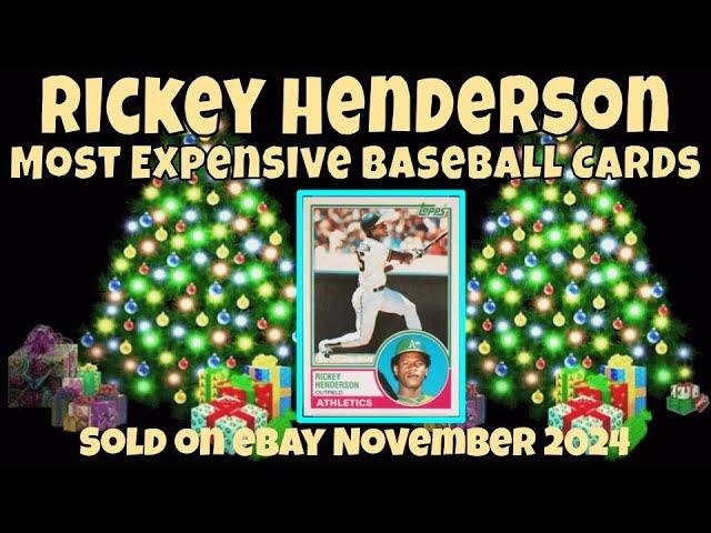 Rickey Henderson Most Expensive eBay Sales Baseball Cards - November 2024