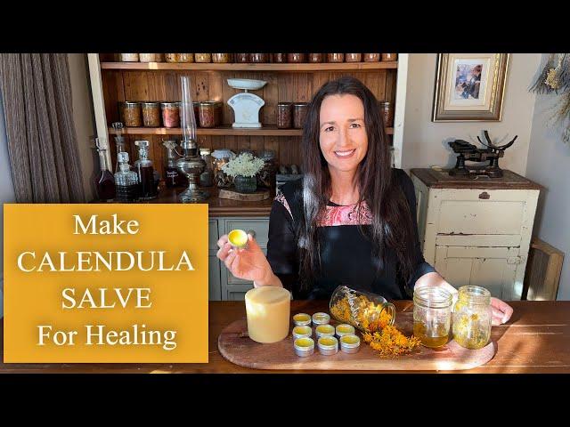 DIY Calendula Salve / How To Make A Salve Recipe / Herbal Healing Tutorial