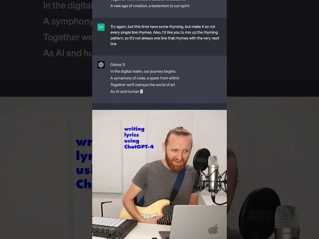 writing song lyrics with ChatGPT-4
