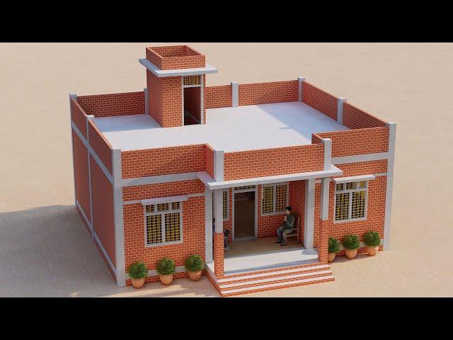 4 Bedroom Village House Design ,गांव में बनाये चार कमरे का सबसे सुन्दर घर का नक्शा