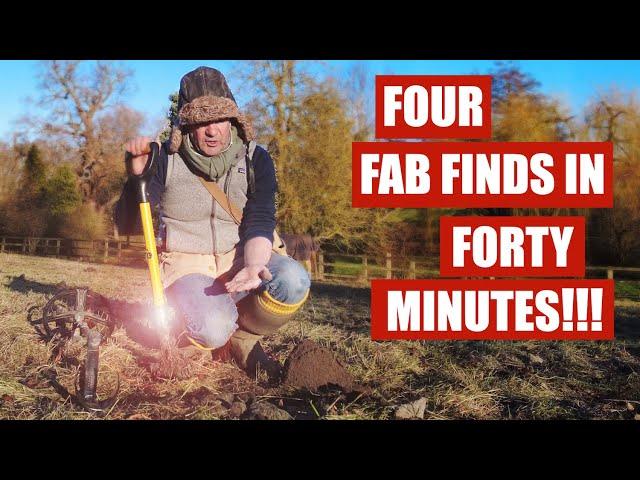 Four FANTASTIC finds in 40 minutes Metal Detecting!!!