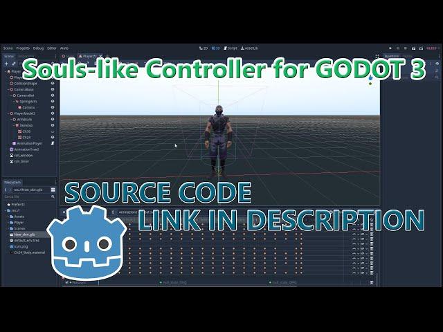 [source code] Third Person Souls-like Minimal Controller [GODOT 3]