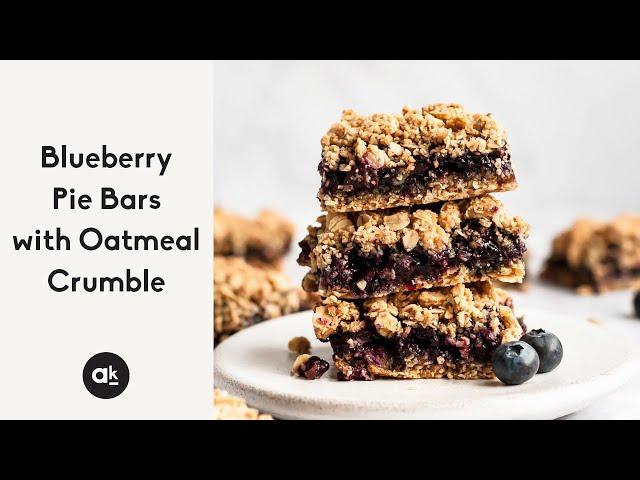 Blueberry Pie Bars with Oatmeal Crumble (vegan & gluten free)