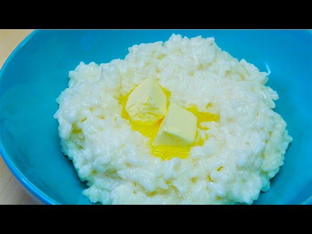 Рисовая каша на молоке. Rice porridge with milk. Six cooking secrets.