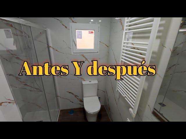 Reforma de un  baño antes y después