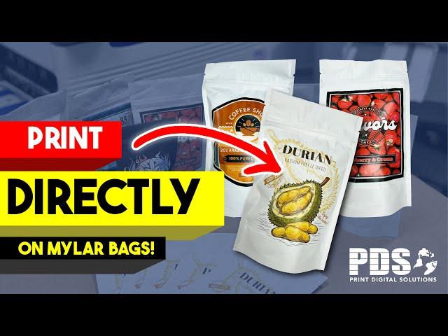 Mylar Bag Printer to print directly on stand up pouches