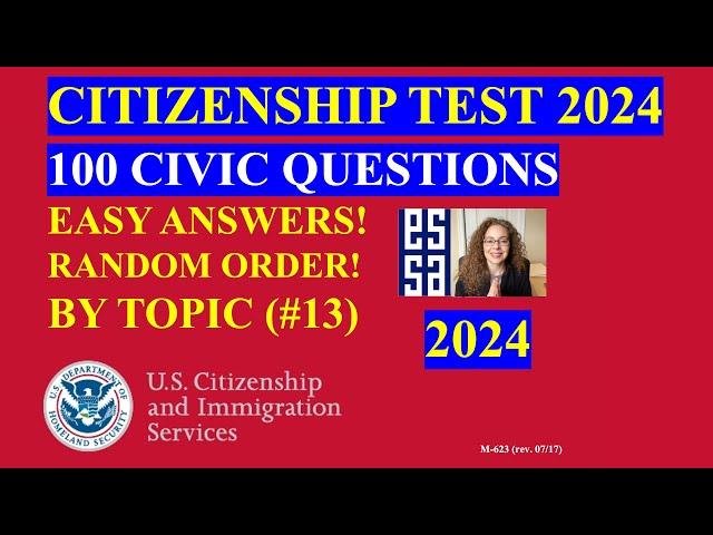 Citizen Questions and Answers 2024 Simple Answer By Topic