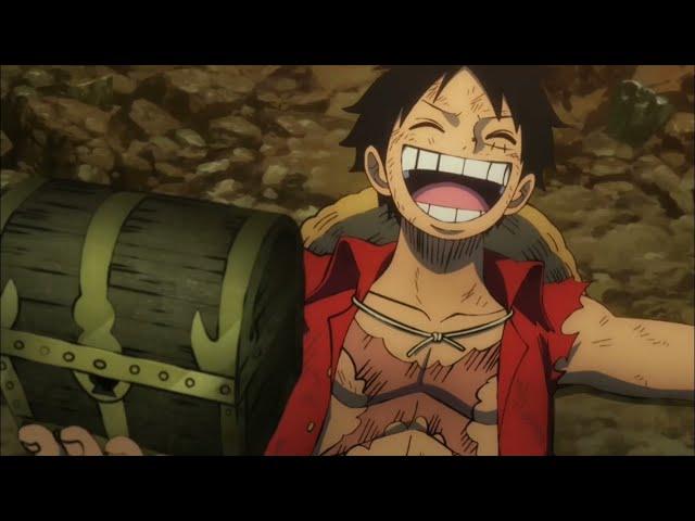 Luffy got Roger treasure || Luffy destroy One piece logposs || One piece epic scene || English dub